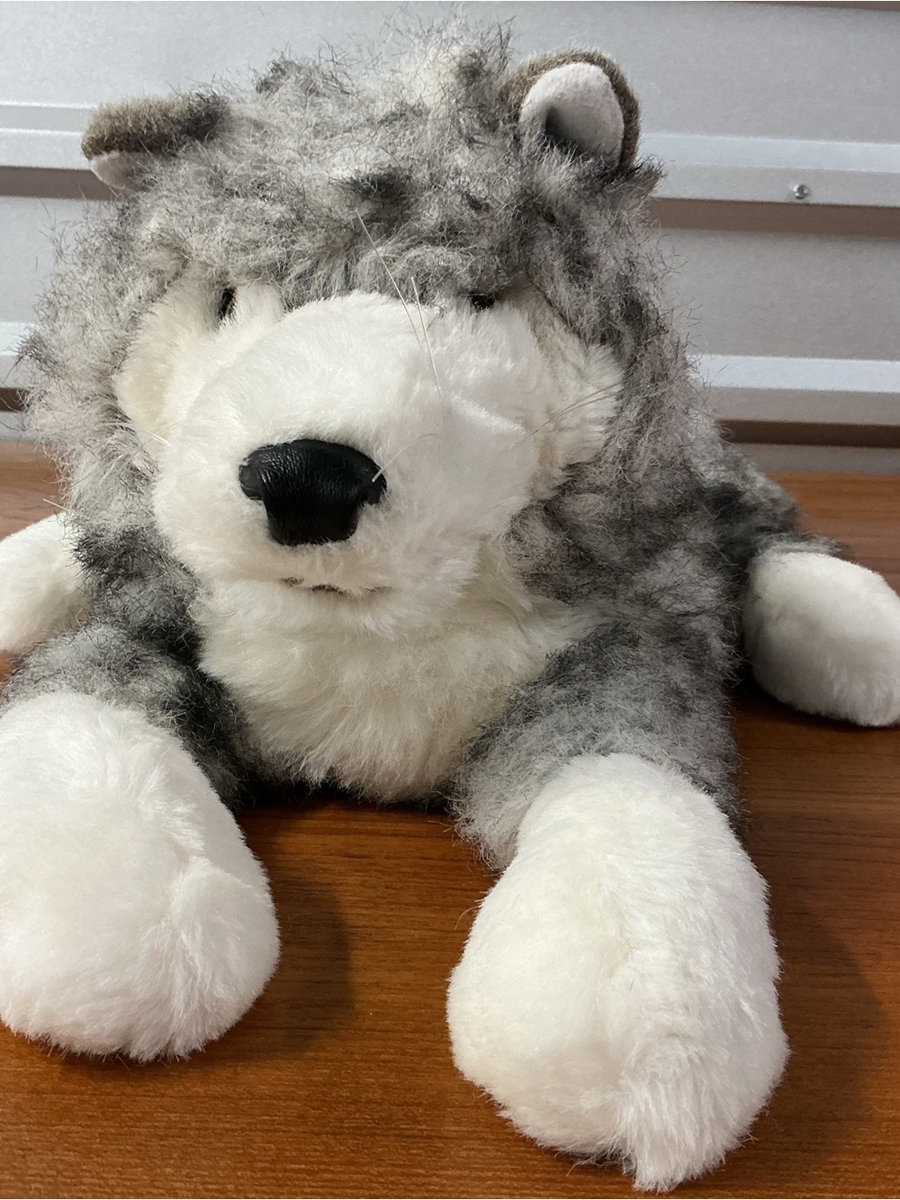 Folkmanis Folktails Gray Husky Timber Wolf Hand Puppet